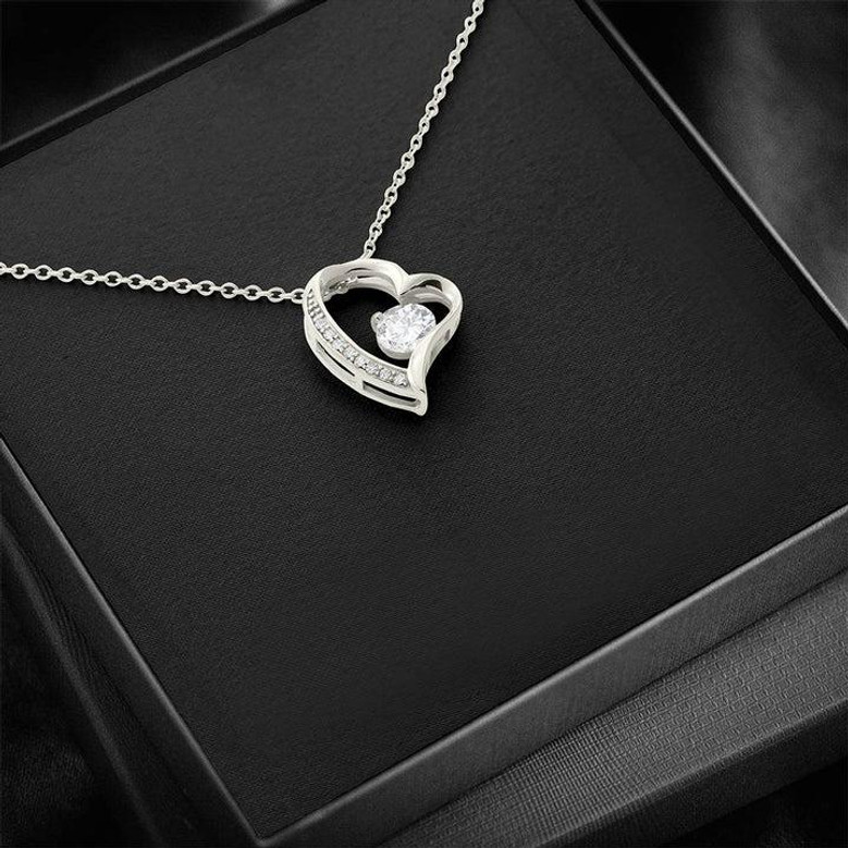 Black Background Dazzling Forever Love Necklace