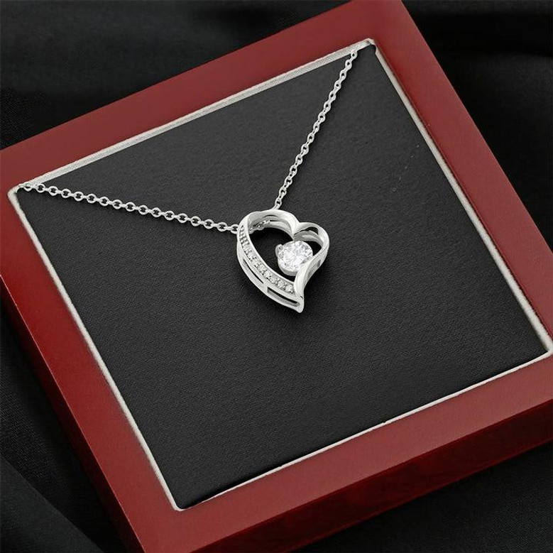 Black Background Dazzling Forever Love Necklace