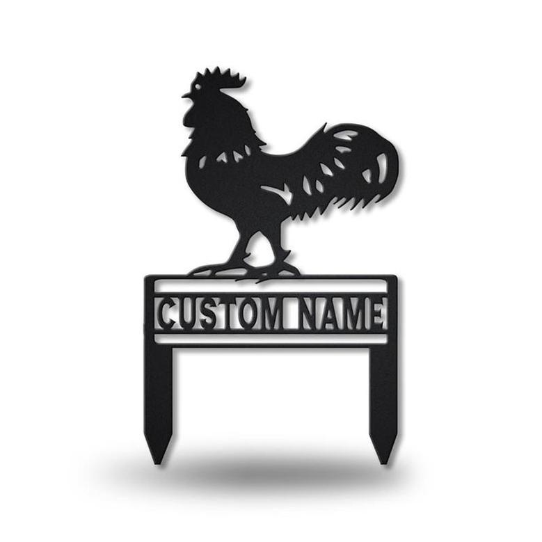 Personalized Chicken Farmer Monogram Metal Yard, Custom Name, Chicken Metal Sign, Chicken Lovers, Decoration For Farm, Custom Job Metal Sign