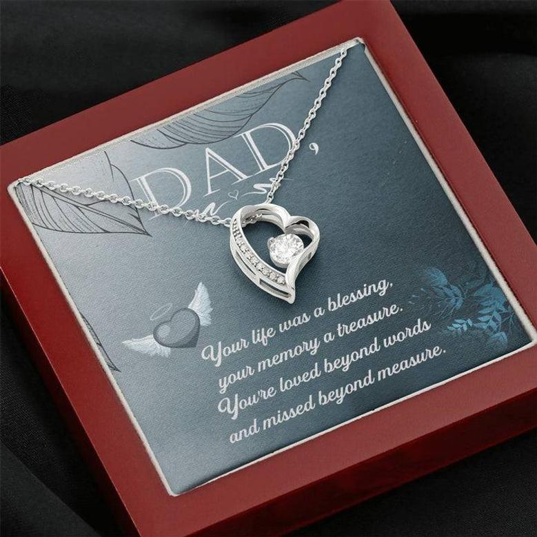 Dad - Your Life Was A Blessing - Forever Love Necklace