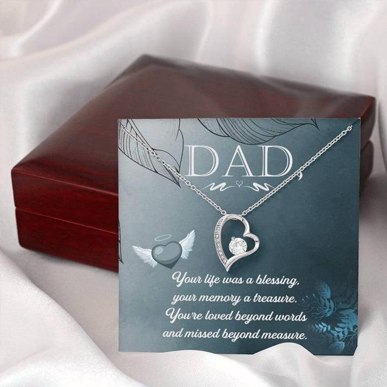 Dad - Your Life Was A Blessing - Forever Love Necklace