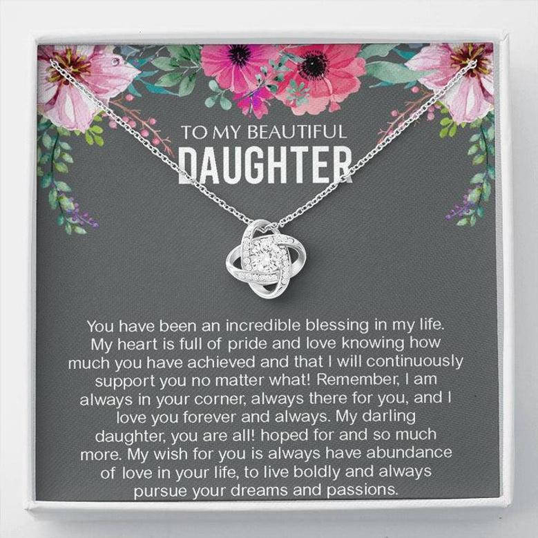 Daughter Gift From Mom To Daughter Love Knot Necklace For Daughter Gift For Daughter From Mom Daughter Gift From Dad To Daughter Birthday