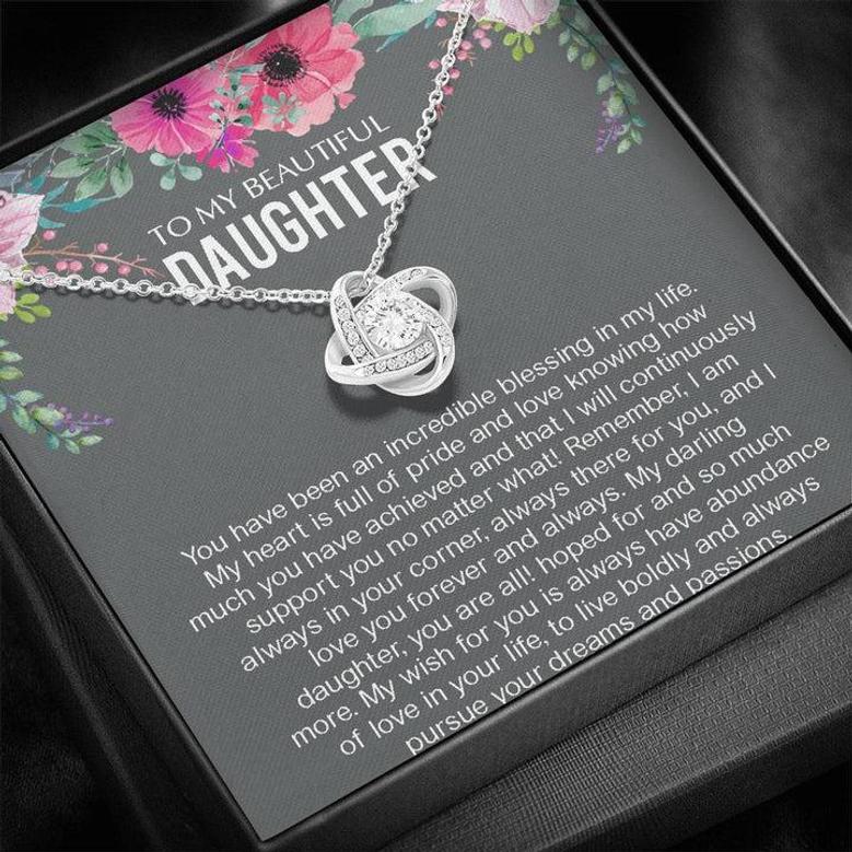Daughter Gift From Mom To Daughter Love Knot Necklace For Daughter Gift For Daughter From Mom Daughter Gift From Dad To Daughter Birthday