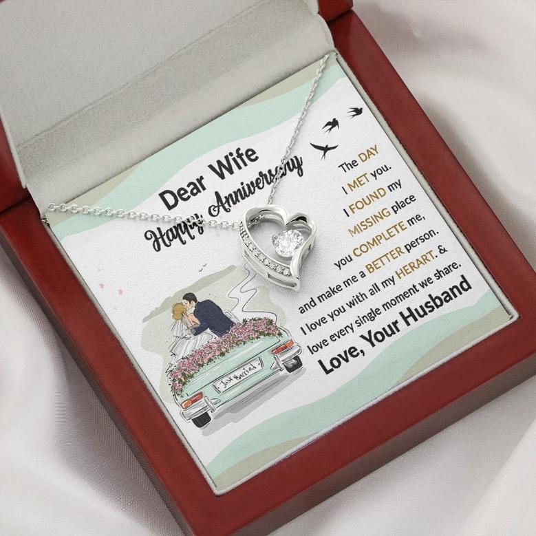 Gift For Wife, Happy Anniversary The Day I Met You, Husband And Wife, Couple, Wedding Birthday For Wife, From Husband