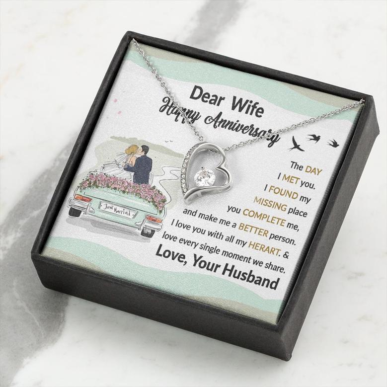Gift For Wife, Happy Anniversary The Day I Met You, Husband And Wife, Couple, Wedding Birthday For Wife, From Husband