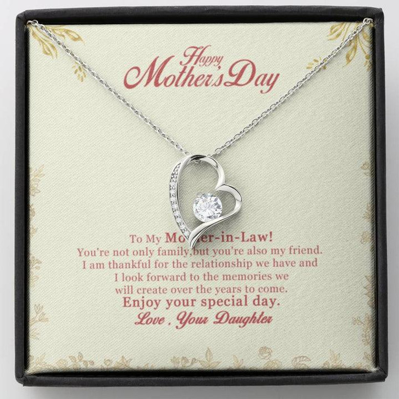 Gift For Mother In Law - Enjoy Your Special Day - Forever Love Necklace