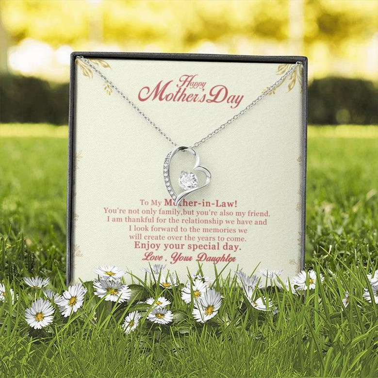 Gift For Mother In Law - Enjoy Your Special Day - Forever Love Necklace