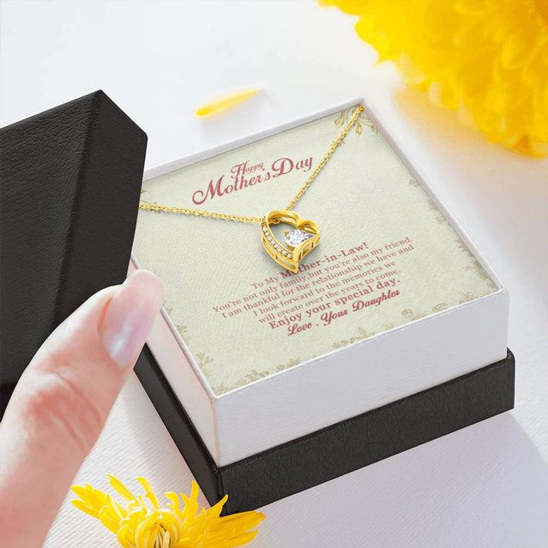 Gift For Mother In Law - Enjoy Your Special Day - Forever Love Necklace