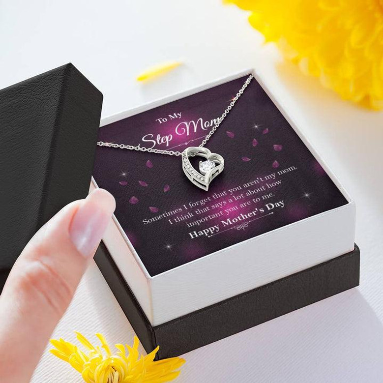 Gift For Step Mom ☆ Bonus Mom Gift ☆ Mother's Day Gift For Step Mom ☆ Forever Love Necklace