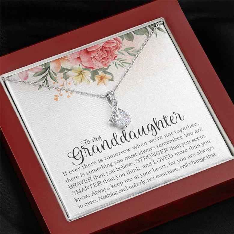 Granddaughter Necklace - Gifts For Granddaughters, Granddaughter Gifts, Love Knot Necklace To Granddaughter, Granddaughter Birthday Gifts