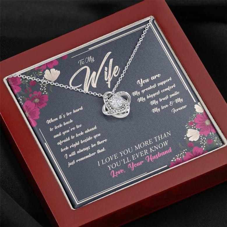 Love Your Husband-My Love & My Forever Love Knot Necklace