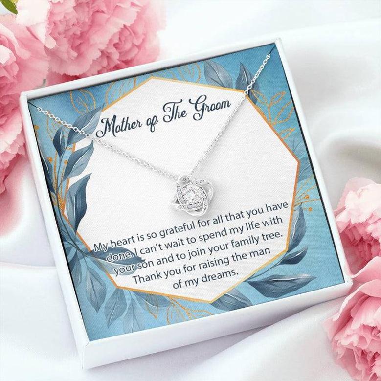 Mother Of The Groom Necklace, Mother Of The Groom Wedding, Gift For Mother Of The Groom Love Knot Necklace, Gift For Mom On Wedding Day Gift