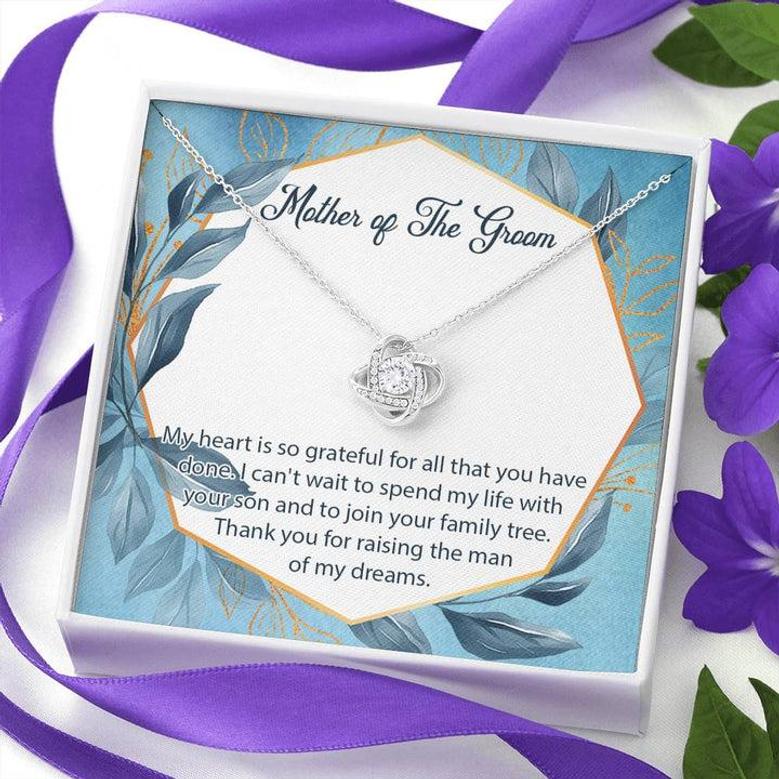 Mother Of The Groom Necklace, Mother Of The Groom Wedding, Gift For Mother Of The Groom Love Knot Necklace, Gift For Mom On Wedding Day Gift