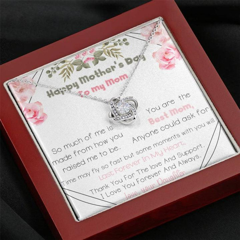 Mother's Day Gift From Daughter To Mom Forever Love Knot Necklace For Mother