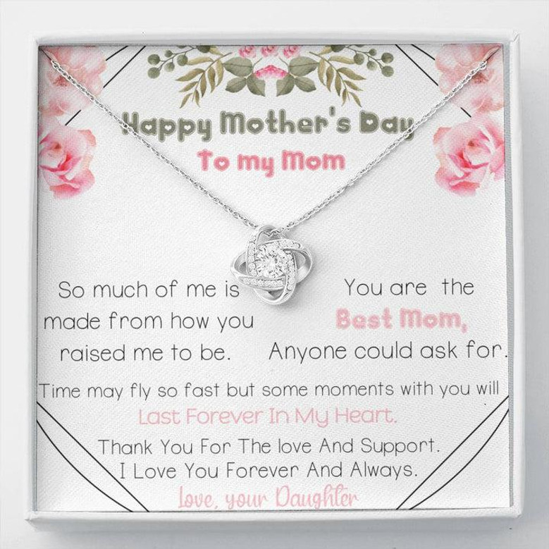Mother's Day Gift From Daughter To Mom Forever Love Knot Necklace For Mother