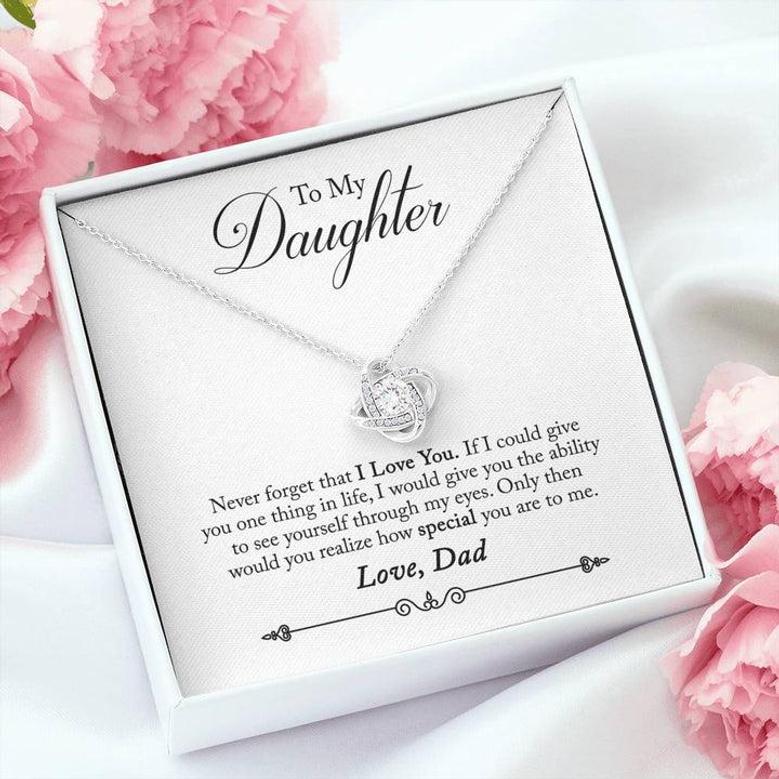 Never Forget I Love You - Love Knot Necklace