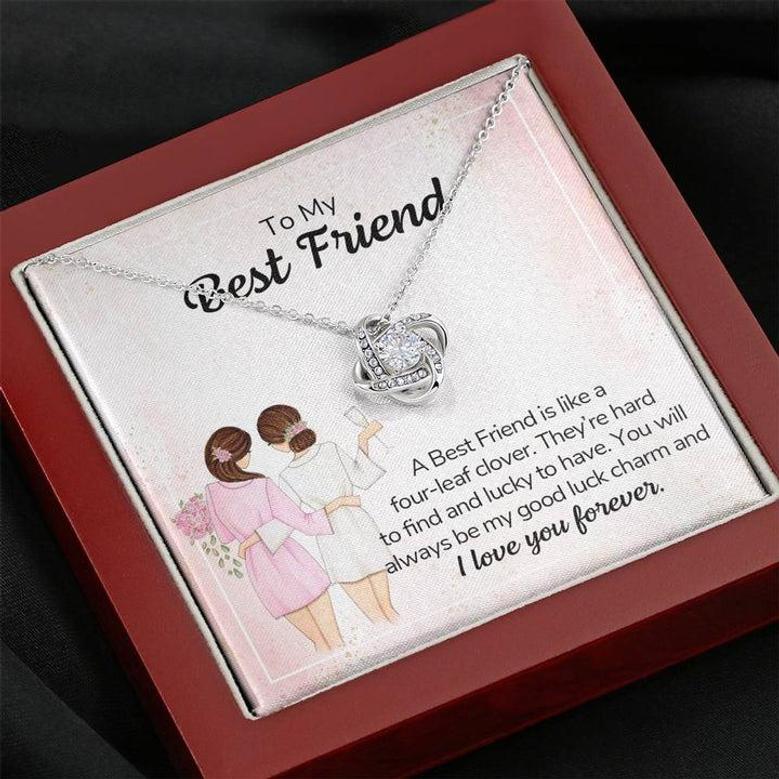 To My Best Friend - I Love You Forever - Love Knot Necklace