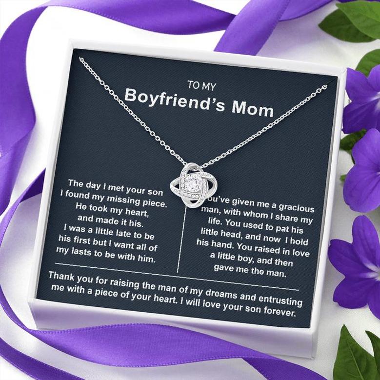 To My Boyfriend's Mom - Love Your Son Forever | Love Knot Necklace