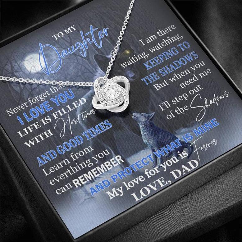To My Daughter - My Love For You Is Forever | Love Knot Necklace