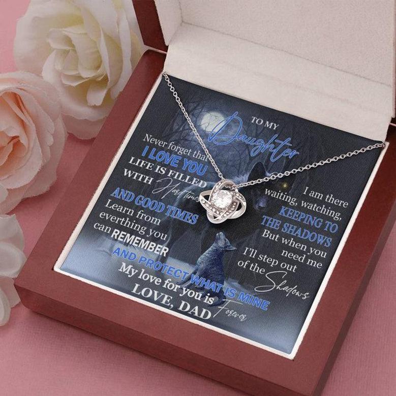 To My Daughter - My Love For You Is Forever | Love Knot Necklace