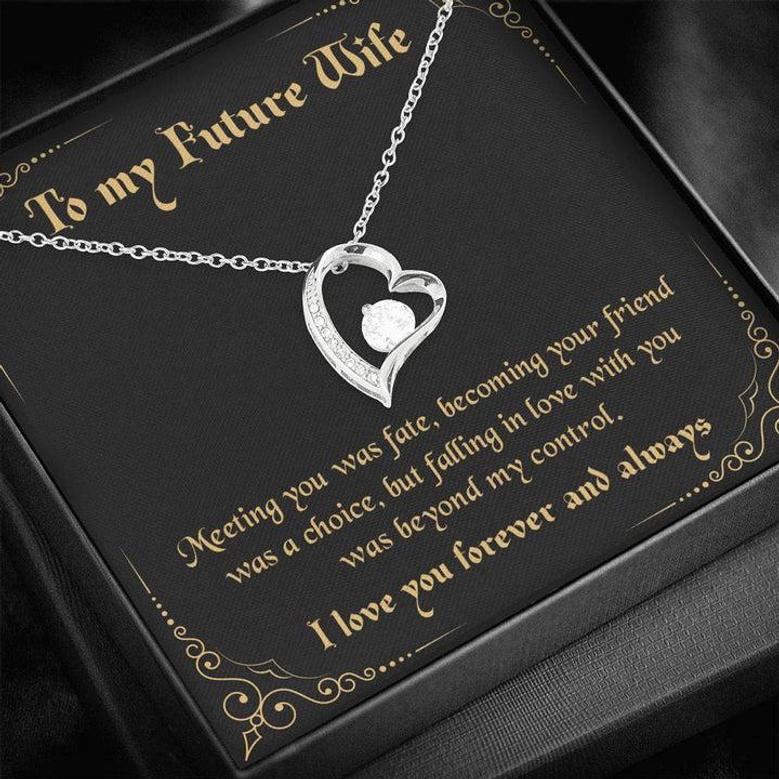 To My Future Wife - Meeting You Was Fate Forever Love Necklace