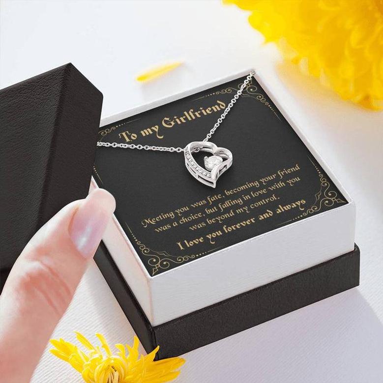 To My Girlfriend - Meeting You Was Fate Forever Love Necklace