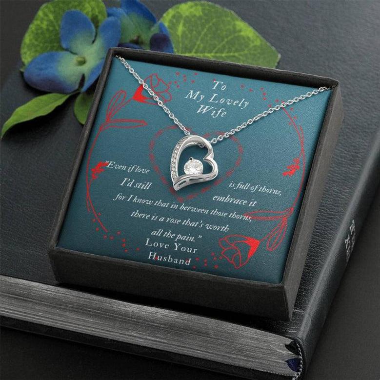 To My Lovely Wife-Forever Love Necklace