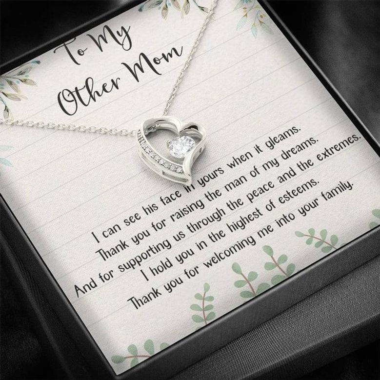To My Other Mom Forever Love Necklace Mother's Day Message Card