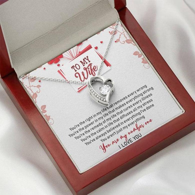 To My Wife You're Number One Forever Love Necklace