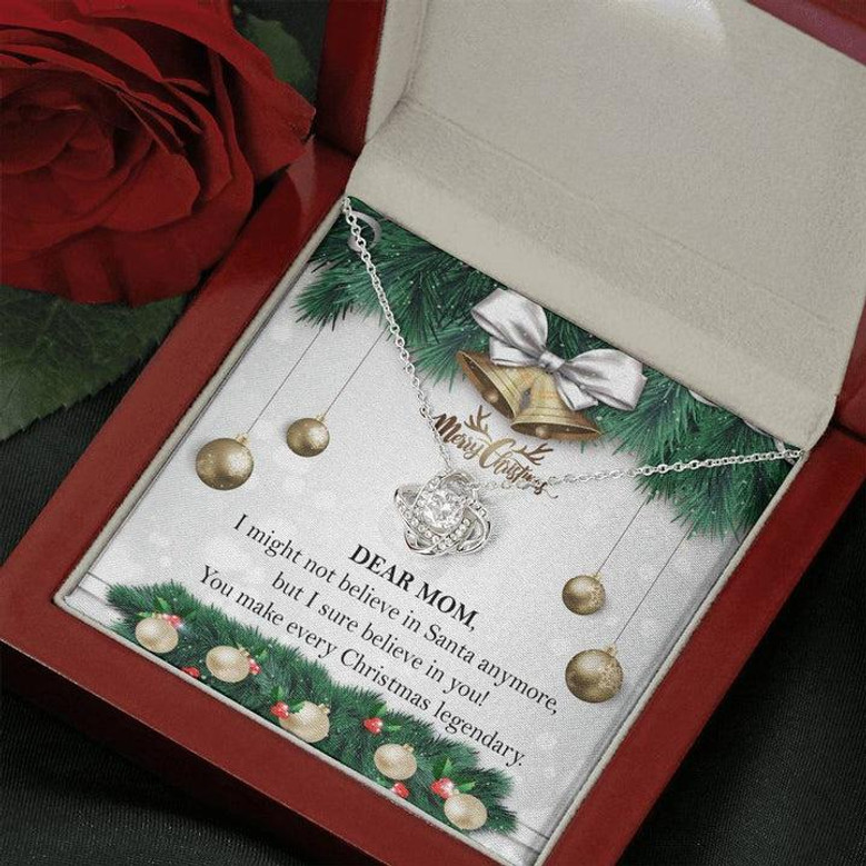 Christmas Jewelry For Mom, Love Knot Necklace For Mom As A Christmas Gift.