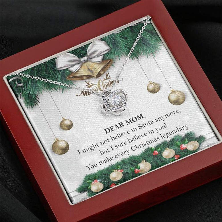 Christmas Jewelry For Mom, Love Knot Necklace For Mom As A Christmas Gift.