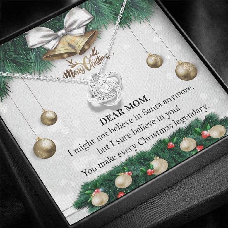 Christmas Jewelry For Mom, Love Knot Necklace For Mom As A Christmas Gift.