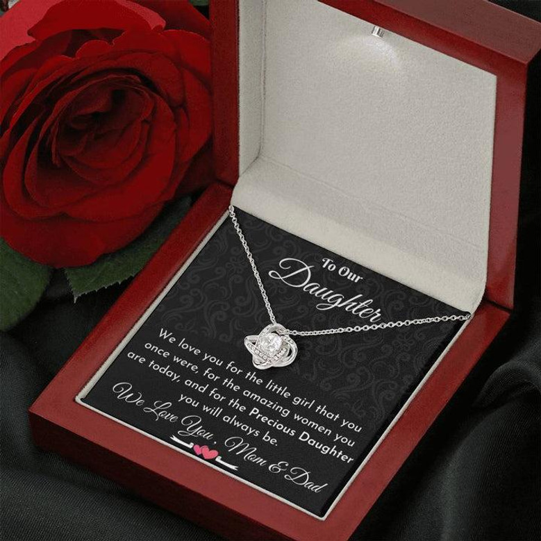 Love Knot Necklace _ Gift To Daughter From Mom And Dad, Birthday Gift To Daughter, Bride Gift
