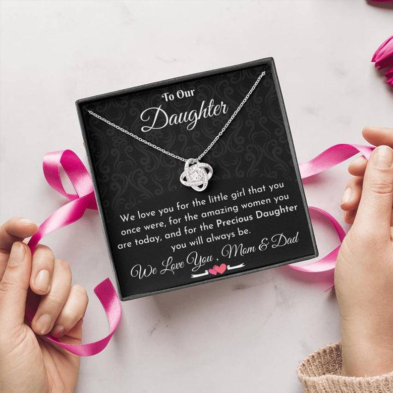 Love Knot Necklace _ Gift To Daughter From Mom And Dad, Birthday Gift To Daughter, Bride Gift