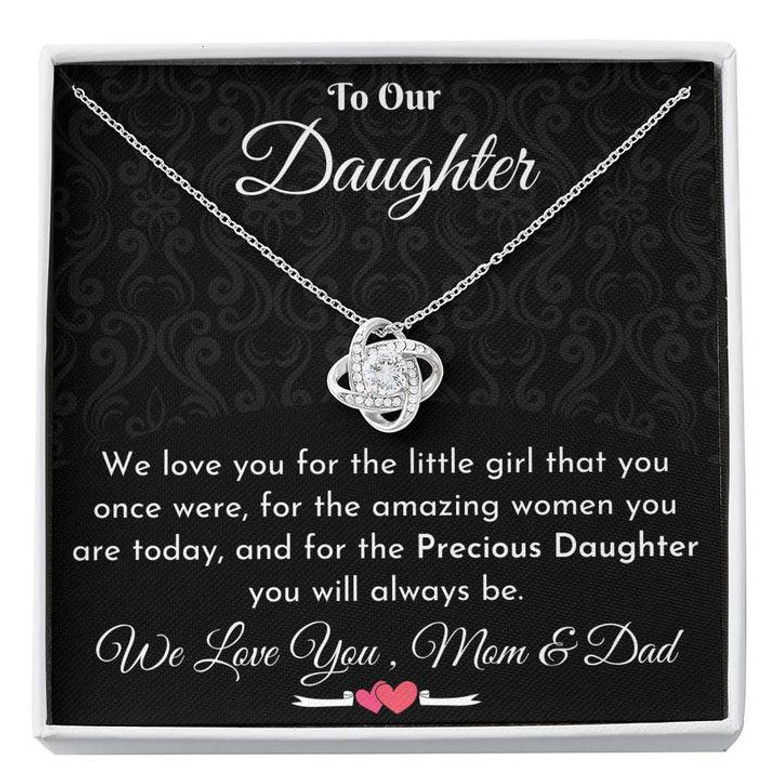 Love Knot Necklace _ Gift To Daughter From Mom And Dad, Birthday Gift To Daughter, Bride Gift