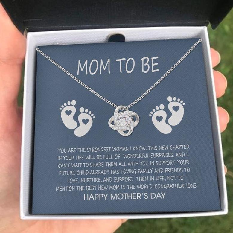 Mom To Be - Mother's Day Gift - Luxury Love Knot Necklace