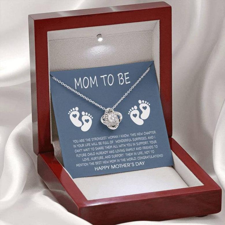 Mom To Be - Mother's Day Gift - Luxury Love Knot Necklace