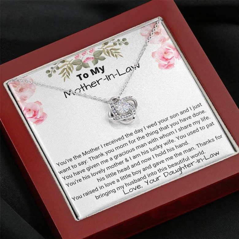 Mother's Day Gift From Daughter- In-Law Forever Love Knot Necklace For Mom