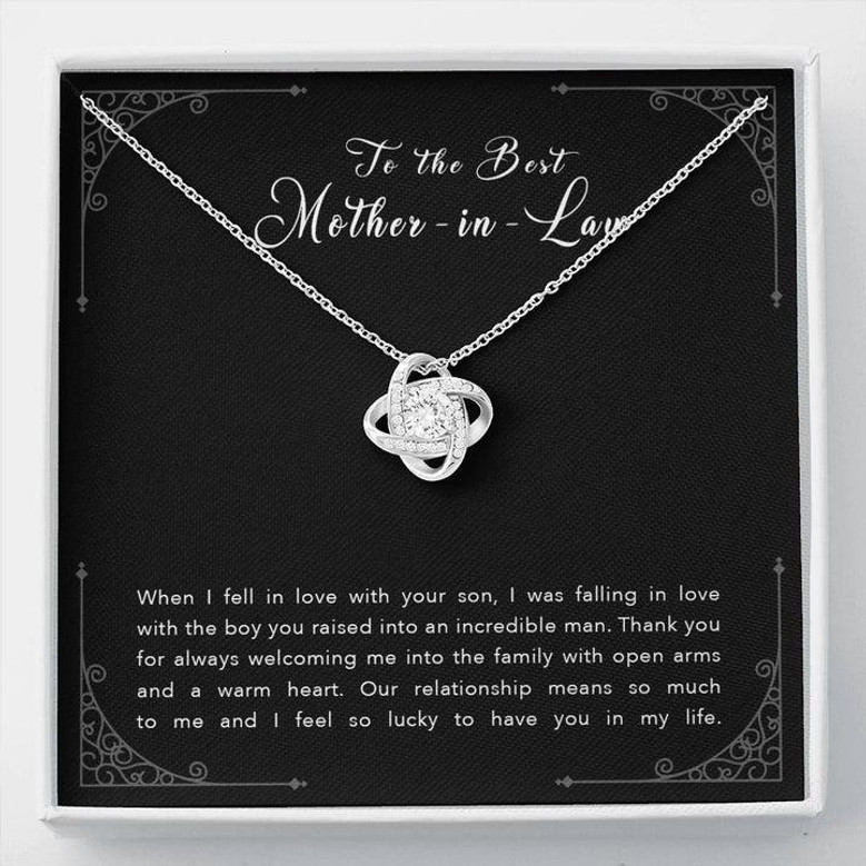 To My Mother - Always Welcoming - Love Knot Necklace