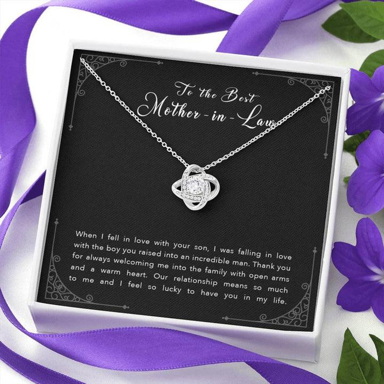 To My Mother - Always Welcoming - Love Knot Necklace