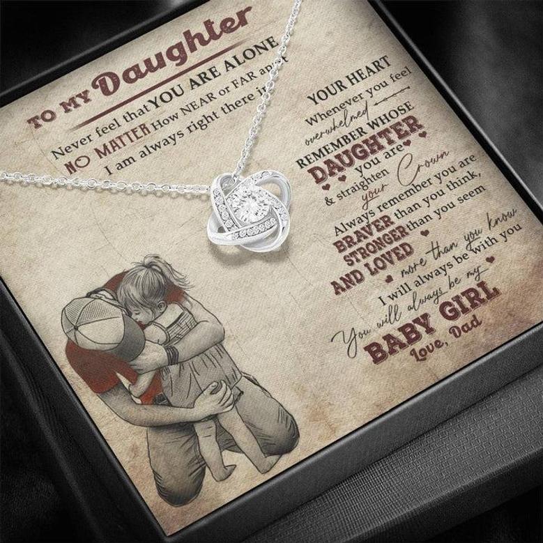 To My Daughter - I Will Always Be With You- Love Knot Necklace