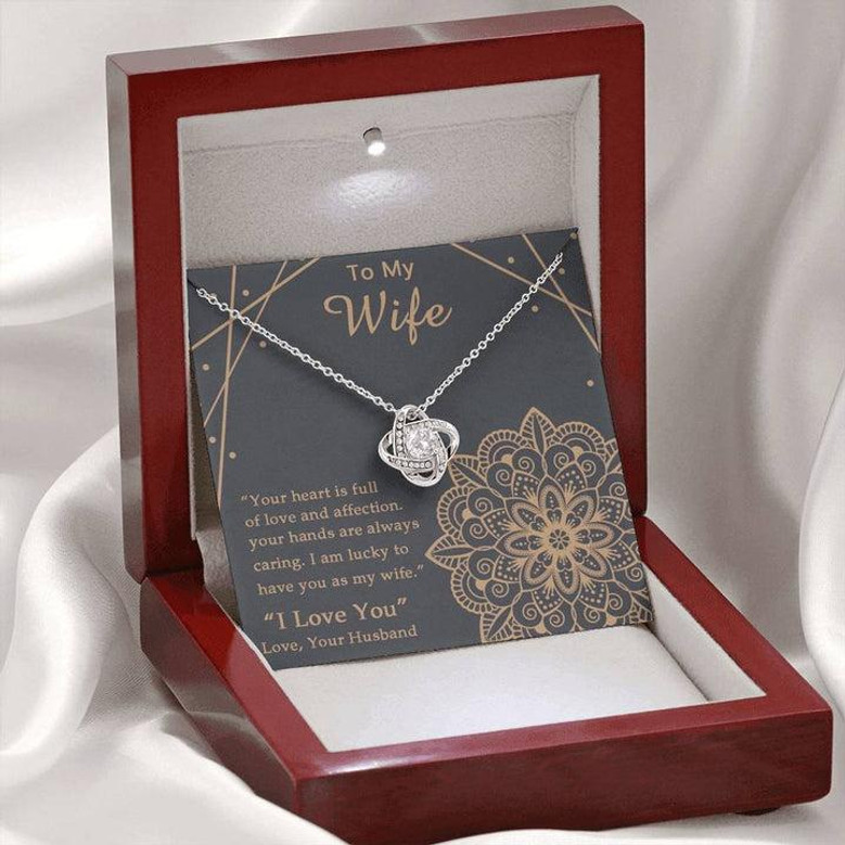 To My Wife Gift Love Knot Necklace, Birthday Present, Wife Jewelry, Gift For Wife From Husband, Mother's Day Annivesary Christmas Gift