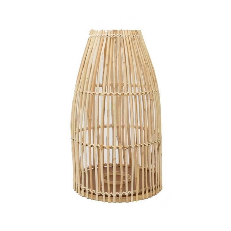 Large Natural rattan candle holder lantern Lamp Shade for home decor Antique Modern Scandinavian