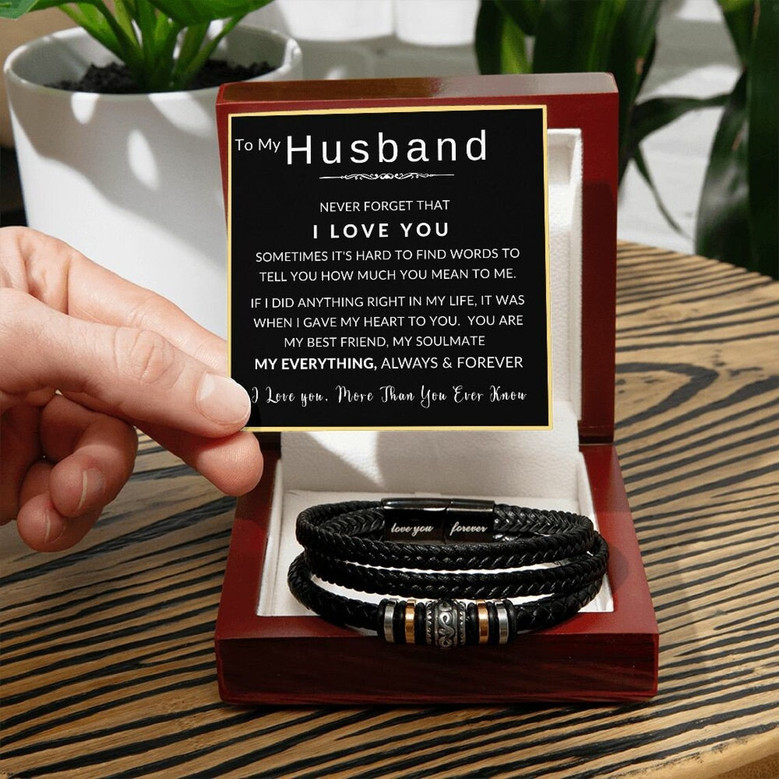 Husband Bracelet Anniversary Birthday Gift For Husband From Wife