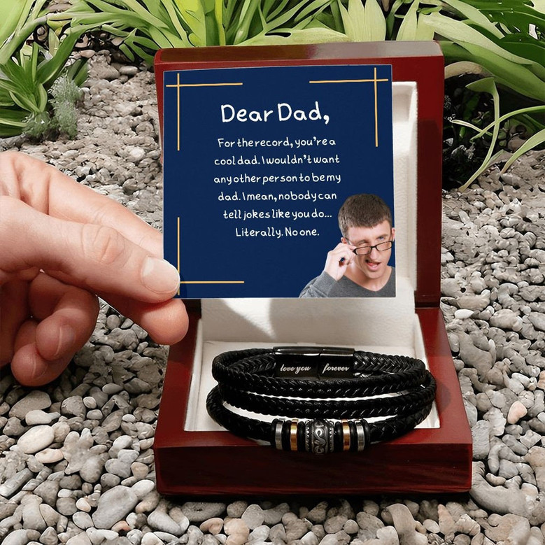 Funny Father's Day Bracelet Gifts With Message Card From Daughter