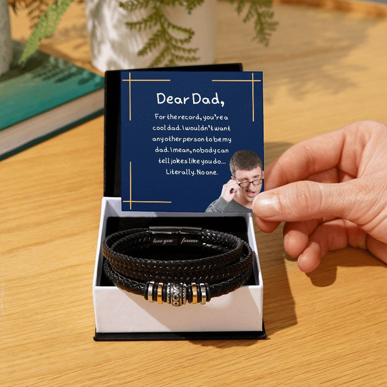 Funny Father's Day Bracelet Gifts With Message Card From Daughter