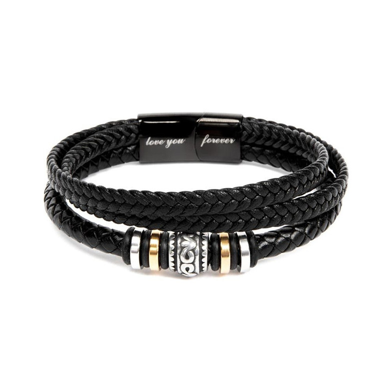 Inspirational High School Graduation Leather Bracelet Gifts For Sons