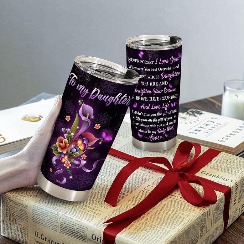 Daughter Gifts From Mom, Mother Day Gifts For Daughter, Birthday Gifts Christmas Gift For Daughter Tumbler 20oz, 2023 Graduation Gift For Daughter