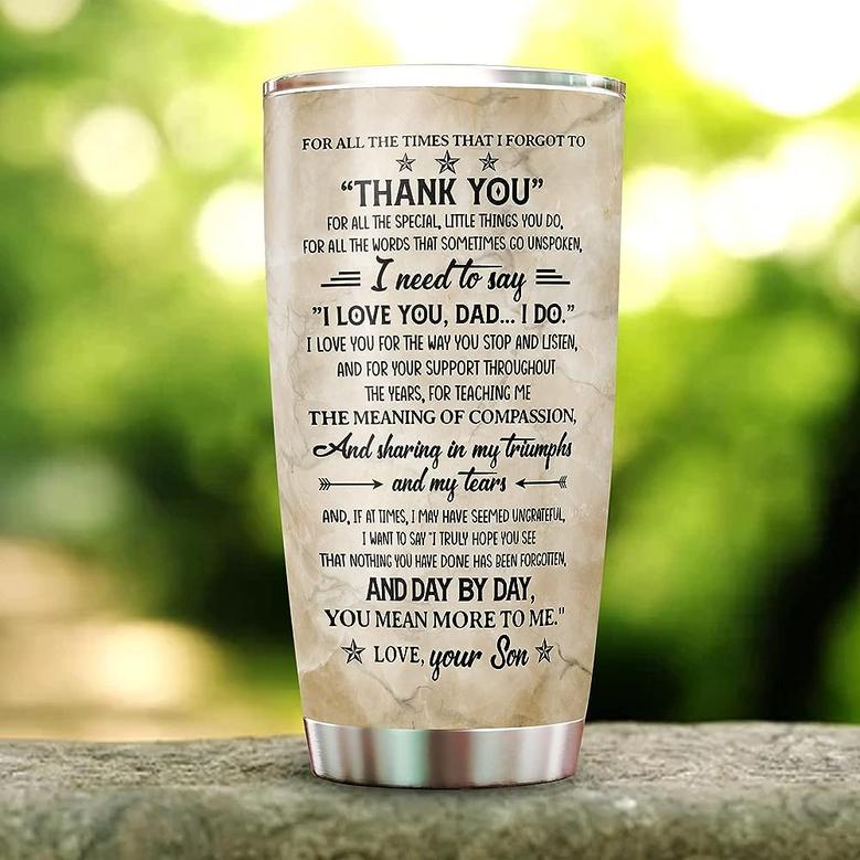 Gifts For Dad Tumbler Cup 20oz, Birthday Gifts for Dad & Fathers Day Gift From Son Kids, Best Dad Ever Gifts Stainless Steel Travel Coffee Mug
