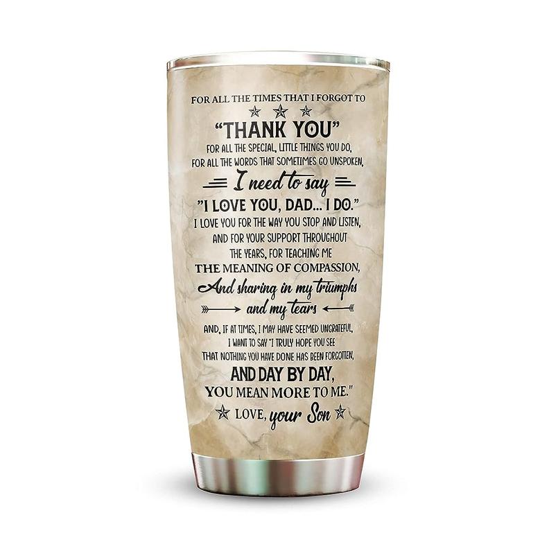 Gifts For Dad Tumbler Cup 20oz, Birthday Gifts for Dad & Fathers Day Gift From Son Kids, Best Dad Ever Gifts Stainless Steel Travel Coffee Mug